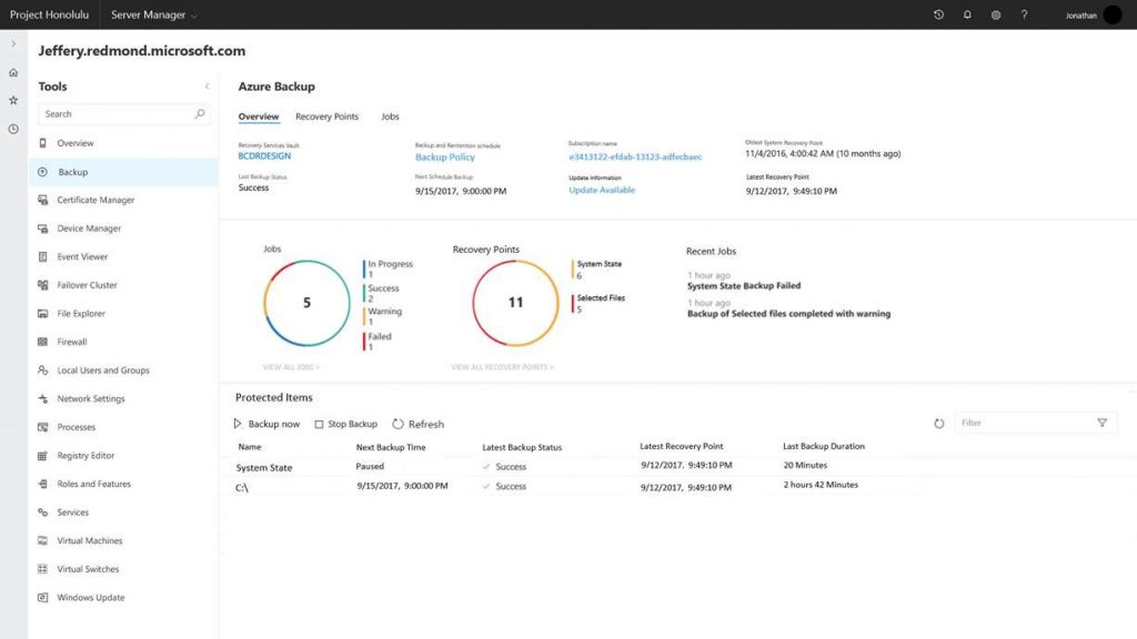 Windows Server 2019 Project Honolulu