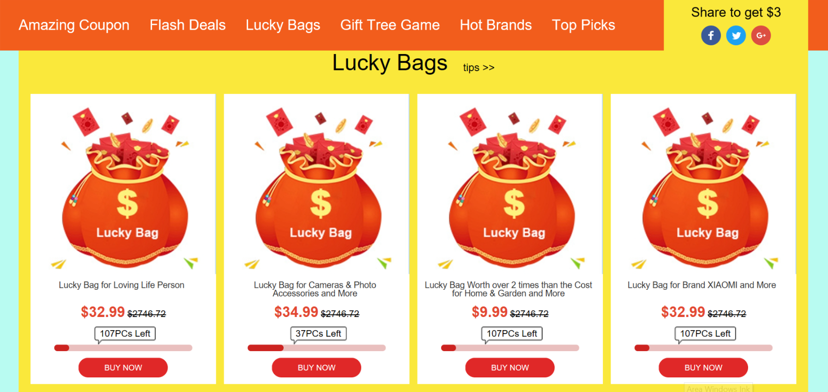 tomtop luckybags borse fortunate