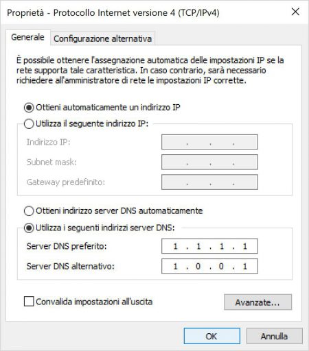 Nuovo servizio DNS 1.1.1.1 di Cloudflare