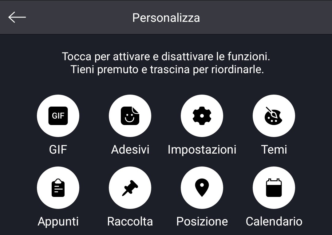 SwiftKey Android personalizzazione toolbar