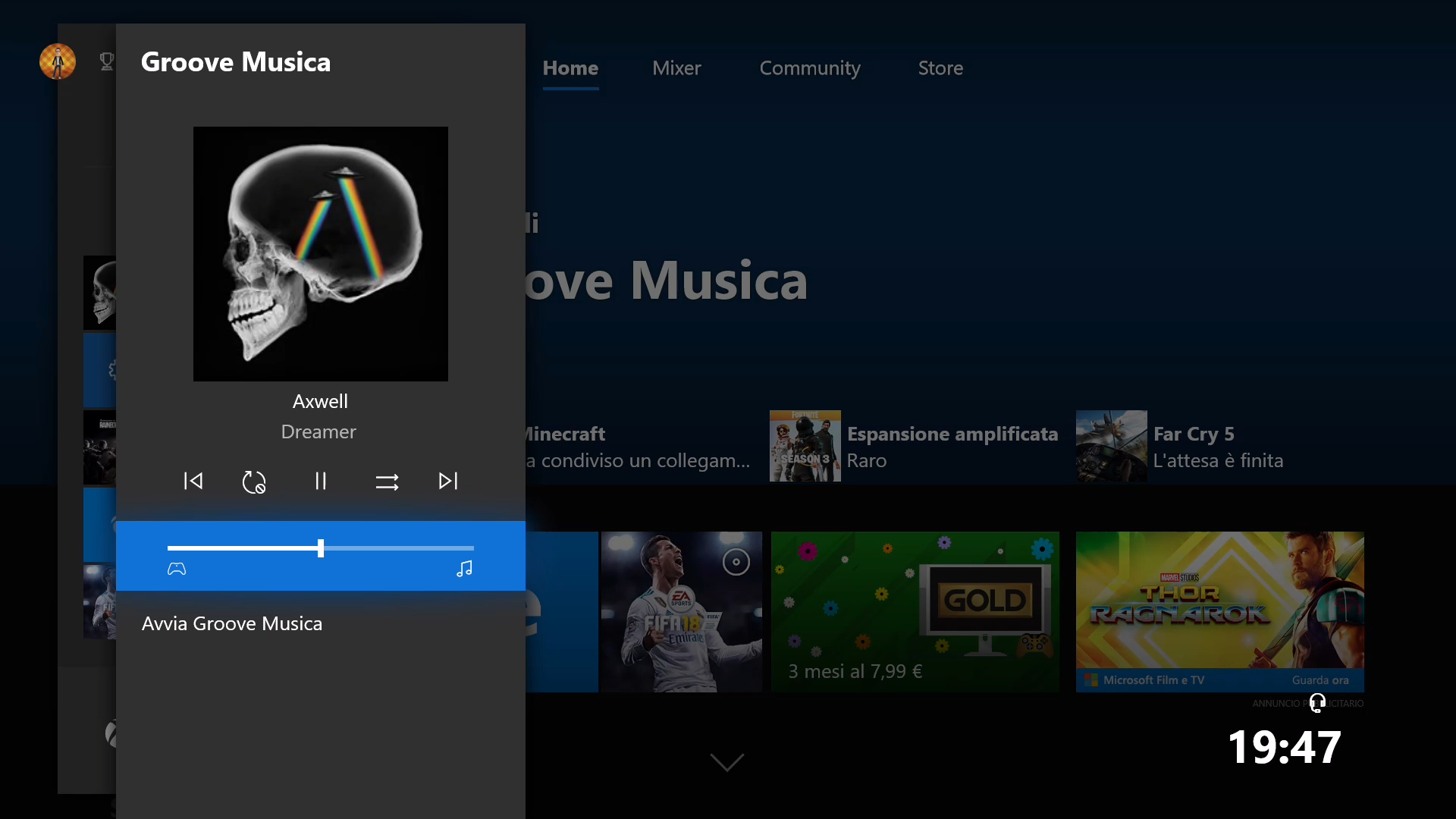 Xbox One Windows 10 Spring Creators Update controllo audio