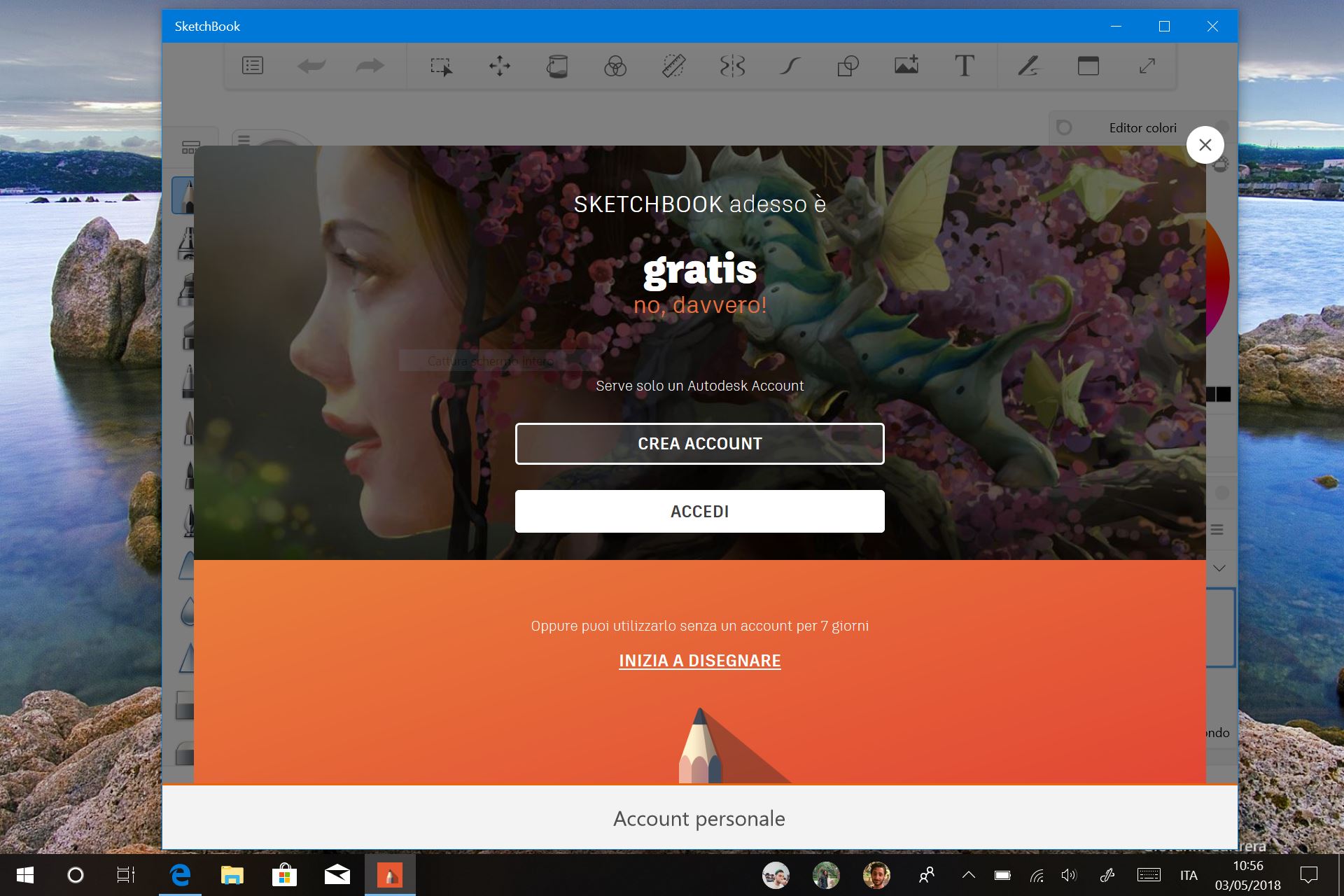 Autodesk SketchBook gratis per Windows