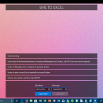 sms to excel su pc