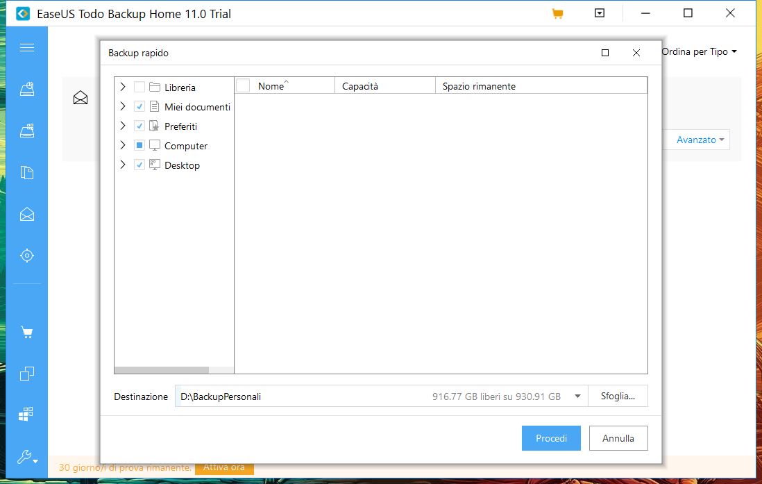 EaseUS Todo Backup Home 11.0 backup rapido