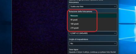 Microsoft Fotocamera Windows 10 rotazione