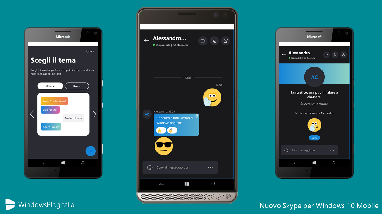 Nuovo Skype per Windows 10 Mobile