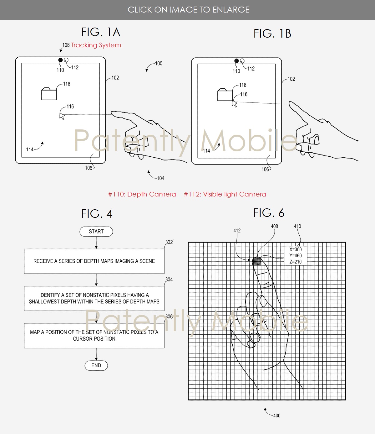 Microsoft patent touchless interaction