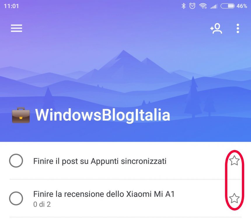 Microsoft To-Do per Android e iOS attivita importanti