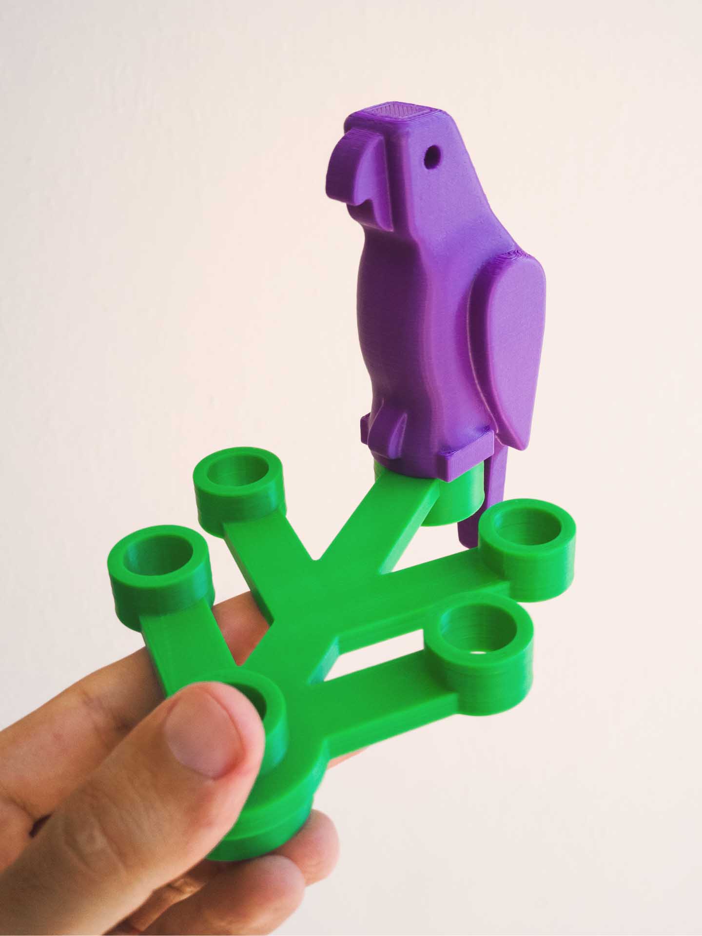 3D printed LEGO parrot