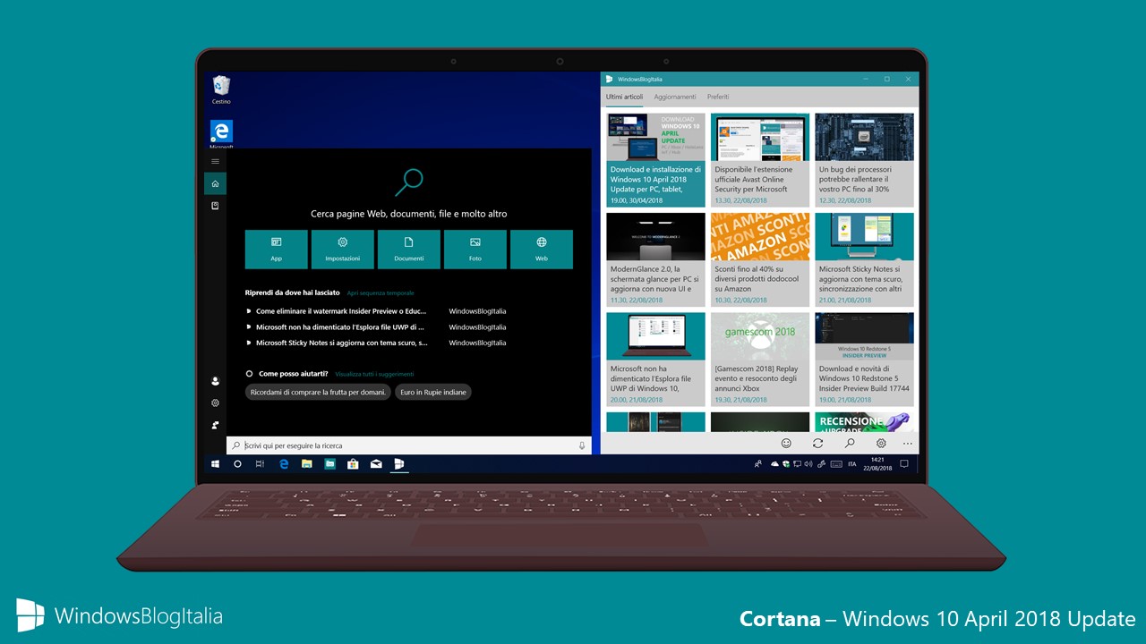 Cortana - Windows 10 April 2018 Update