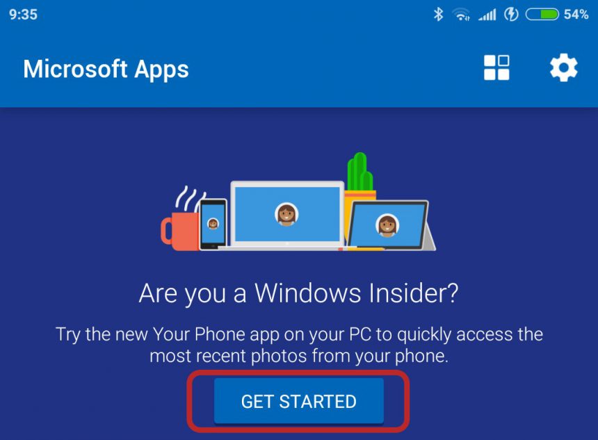 Microsoft Apps Android sincronizzazione Il tuo telefono PC 1