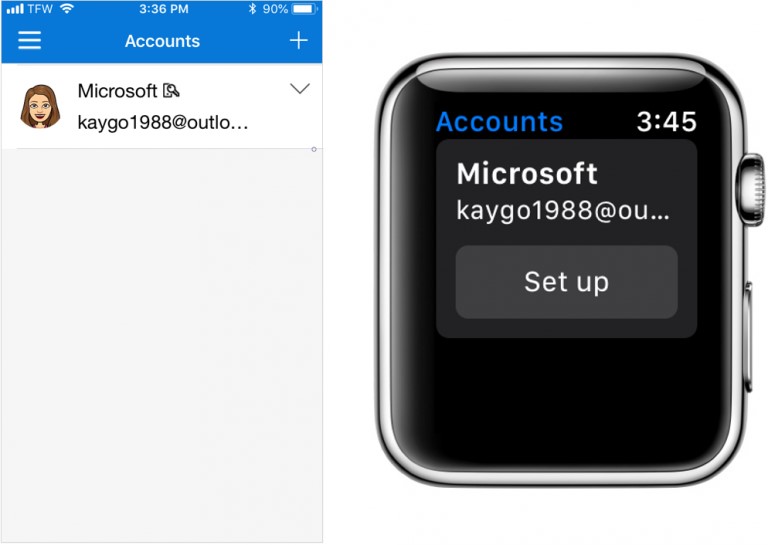 Microsoft Authenticator app Apple Watch setup