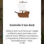 Microsoft Launcher 4.12 dock personalizzazione