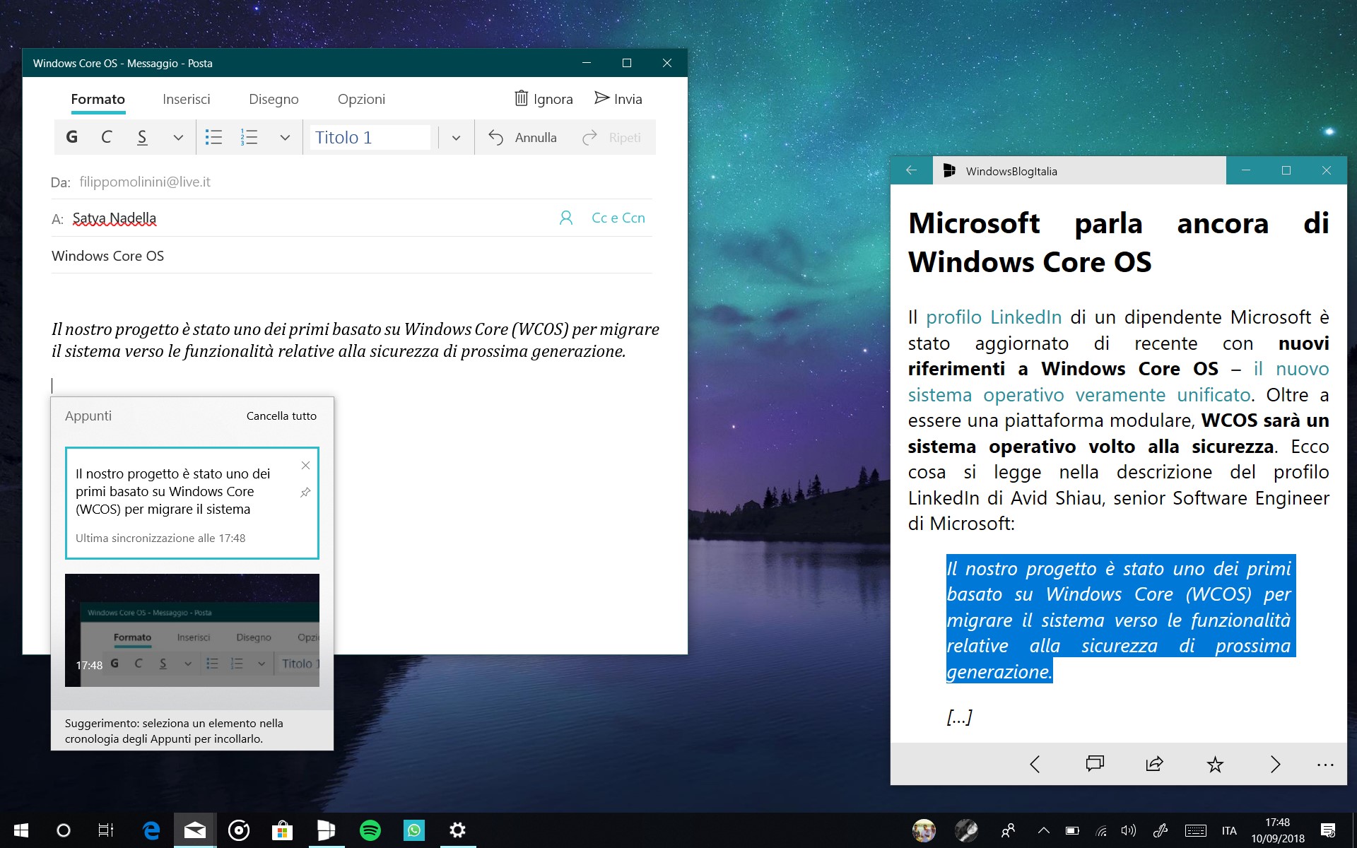 Cronologia Appunti Windows 10