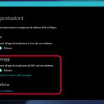 Il tuo telefono Windows 10 impostazioni messaggi