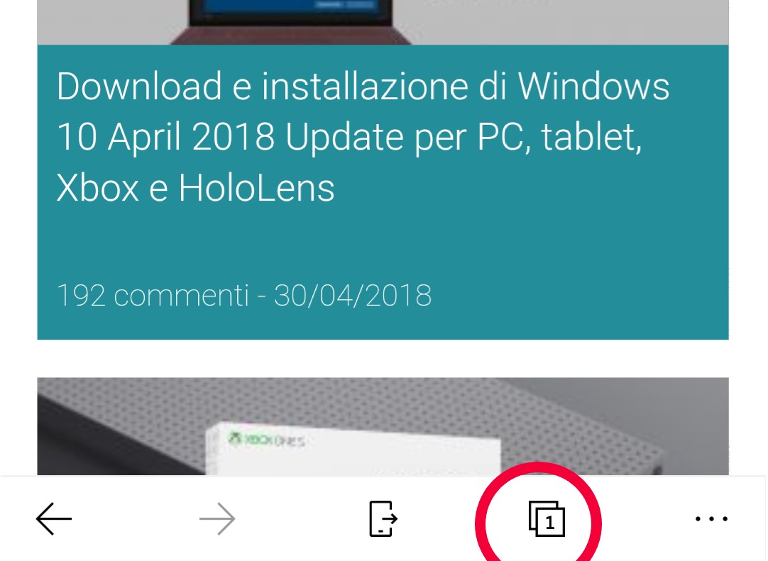 Microsoft Edge (Beta) per Android ora mostra il numero di 