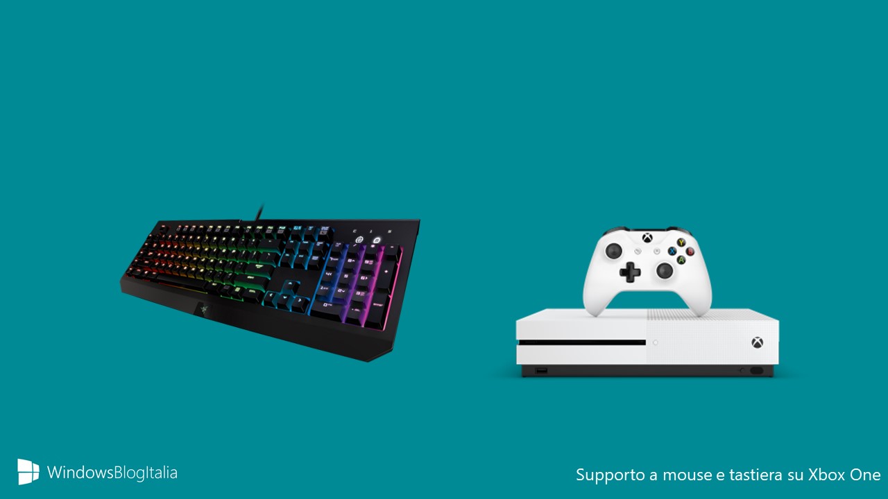 Supporto a mouse e tastiera Xbox One