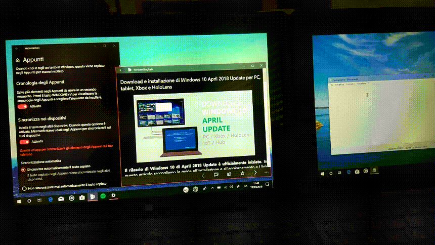 Windows 10 Appunti sincronizzati due PC