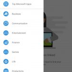 Your Phone Companion app Android menu hamburger