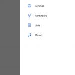 Cortana app 3.0 Android menu
