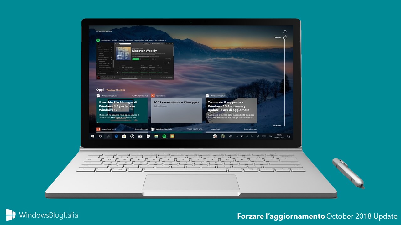 Forzare l'aggiornamento a Windows 10 October 2018 Update