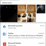 Microsoft Launcher schermata glance