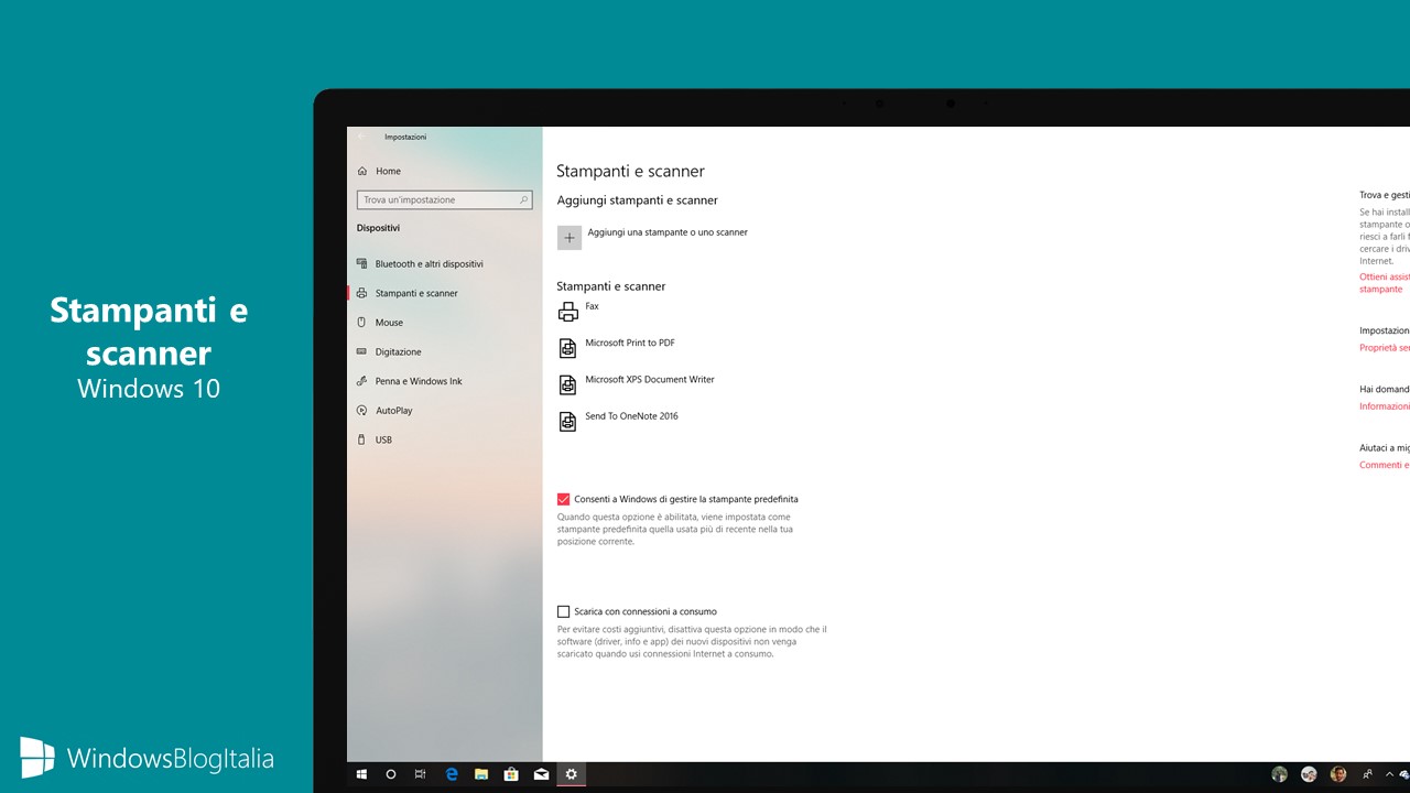 Stampanti scanner Windows 10