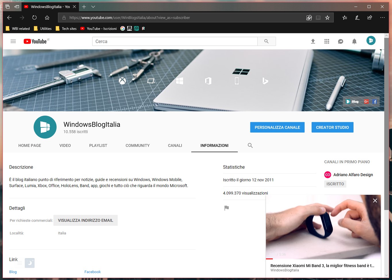 YouTube MiniPlayer Microsoft Edge