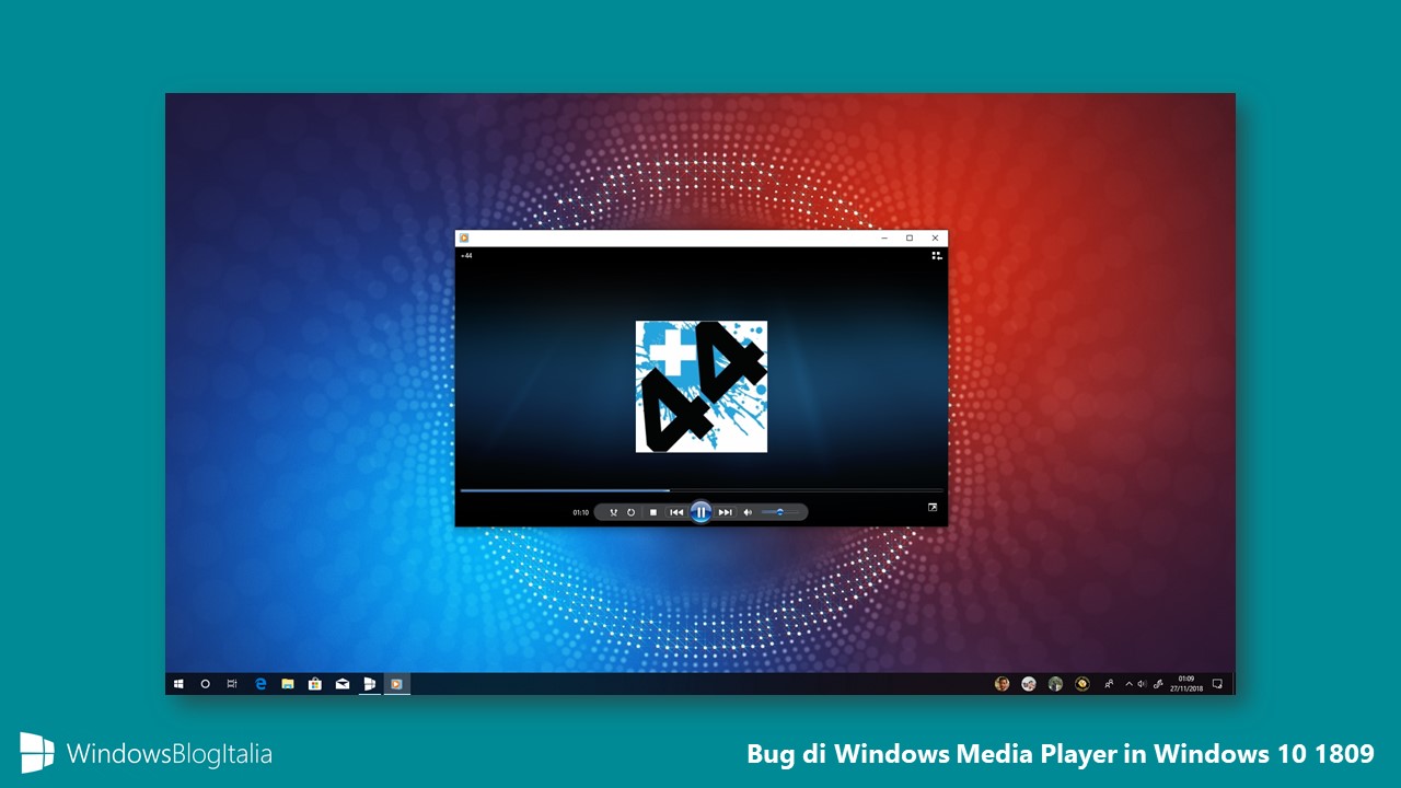 Bug Windows Media Player Windows 10 1809 October 2018 Update