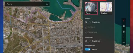 Mappe Windows 10 redesign visualizzazione mappe