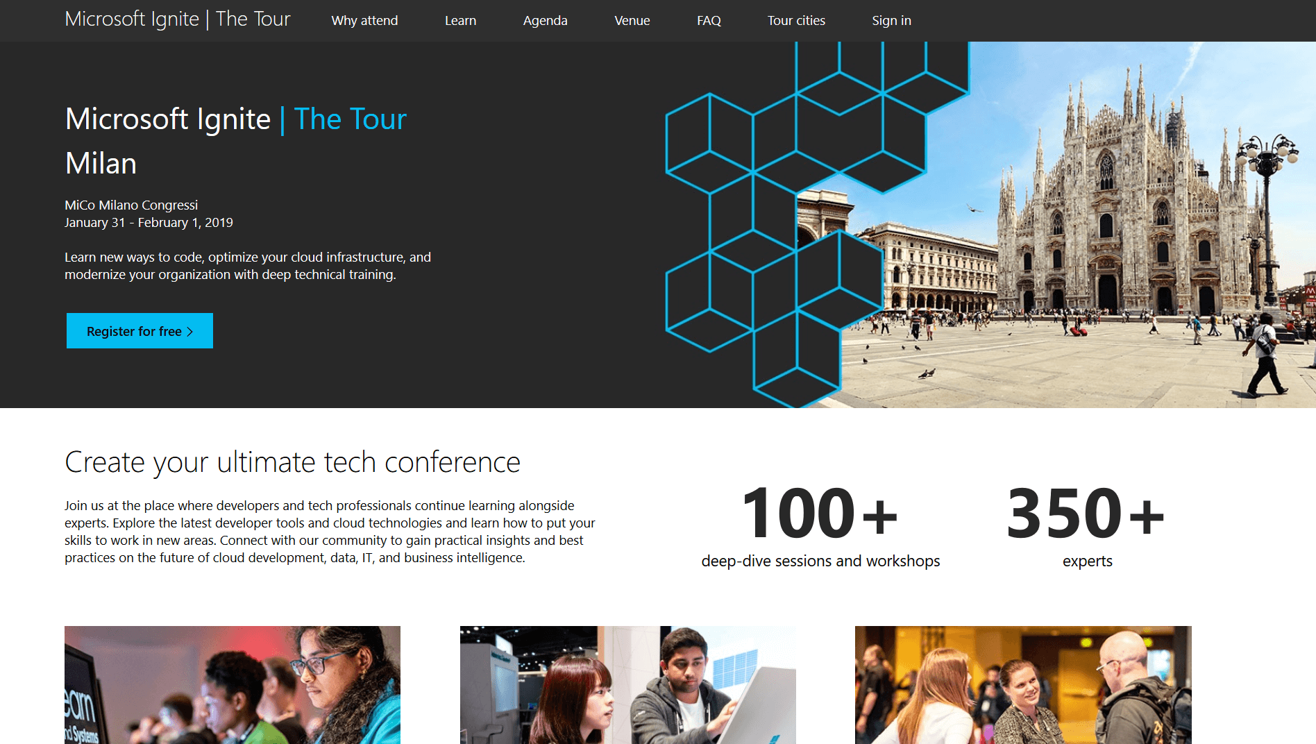 Ignite The Tour, Microsoft porta l'evento a Milano il 31 gennaio e 1