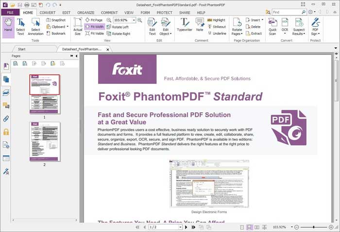 foxit phantompdf standard