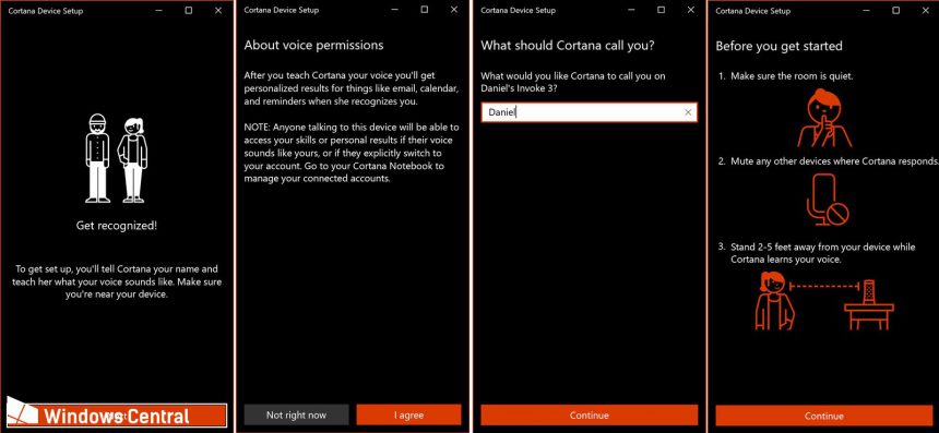 Cortana riconoscimento vocale multi-utente