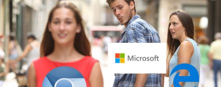 Microsoft meme Edge Chromium nuovo browser predefinito Windows 10