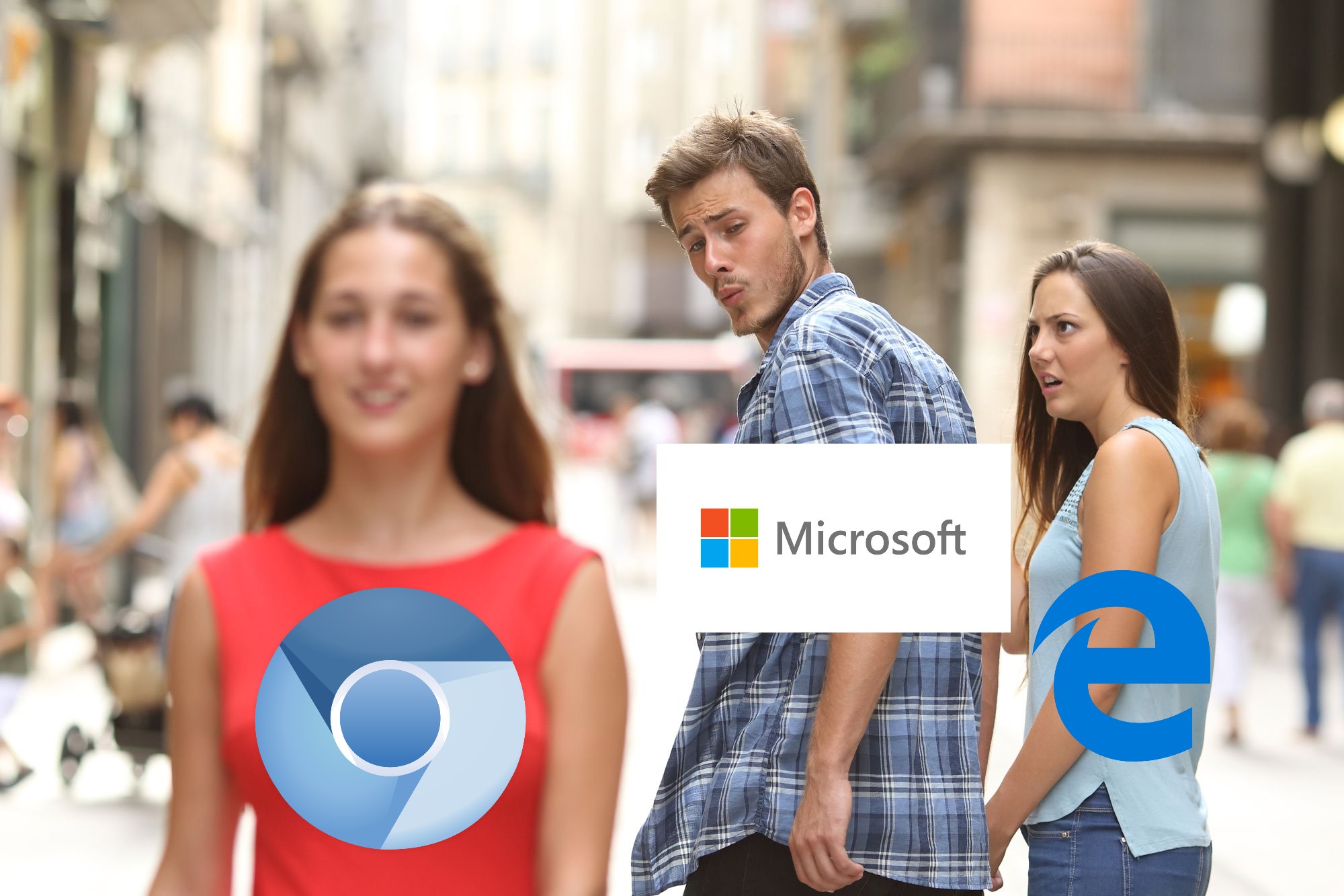Microsoft meme Edge Chromium nuovo browser predefinito Windows 10