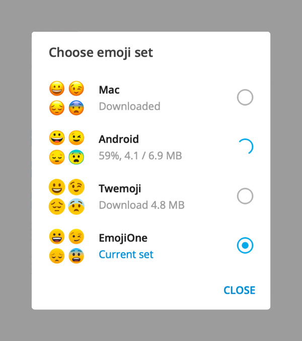 Set emoji Telegram Desktop