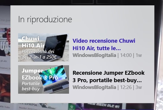 myTube! app Windows 10 Xbox One nuovo design lista in riproduzione