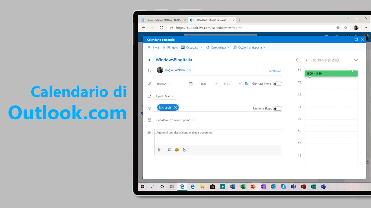 L'intelligenza artificiale sbarca nel calendario di Outlook