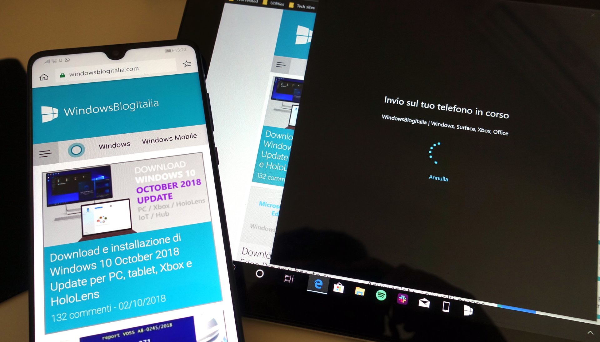 Inviare siti foto da PC a smartphone Android Il tuo telefono Windows 10