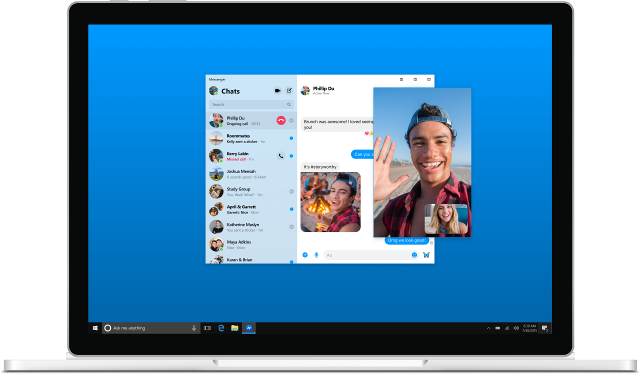 facebook messenger app windows 10