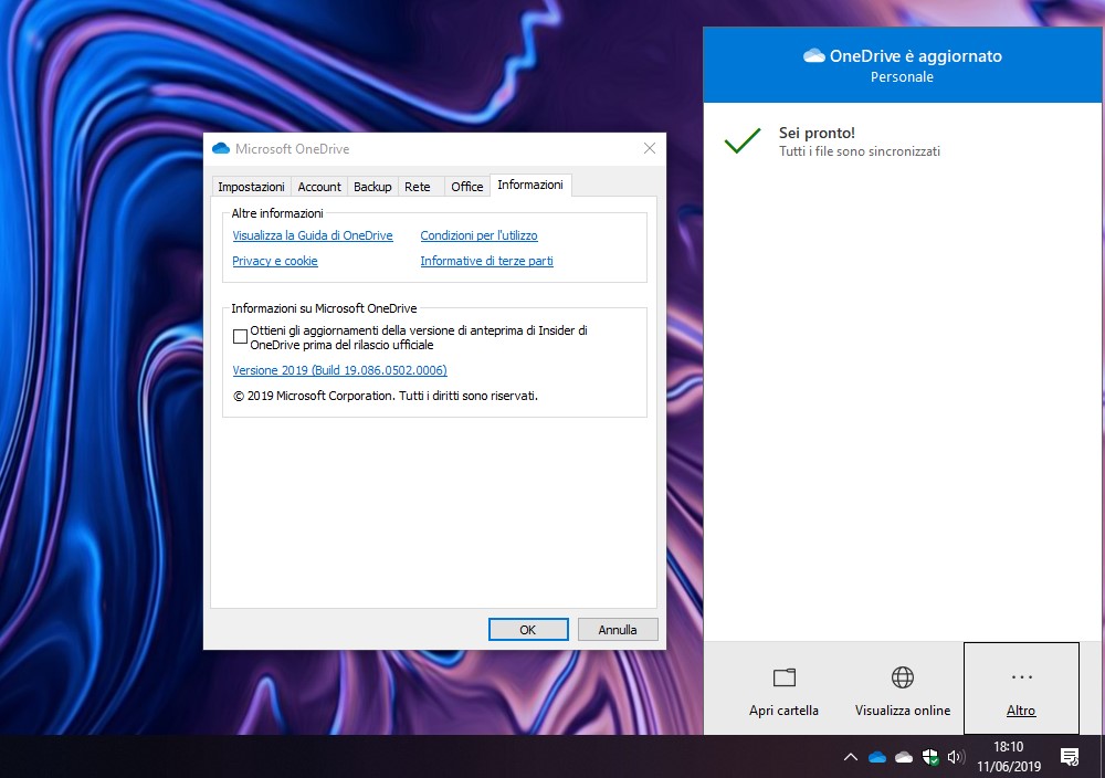 Microsoft OneDrive Windows 10 nuova icona