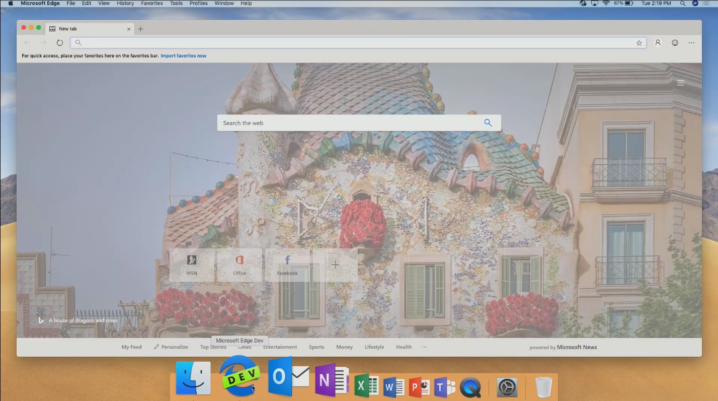 Microsoft Edge macOSX