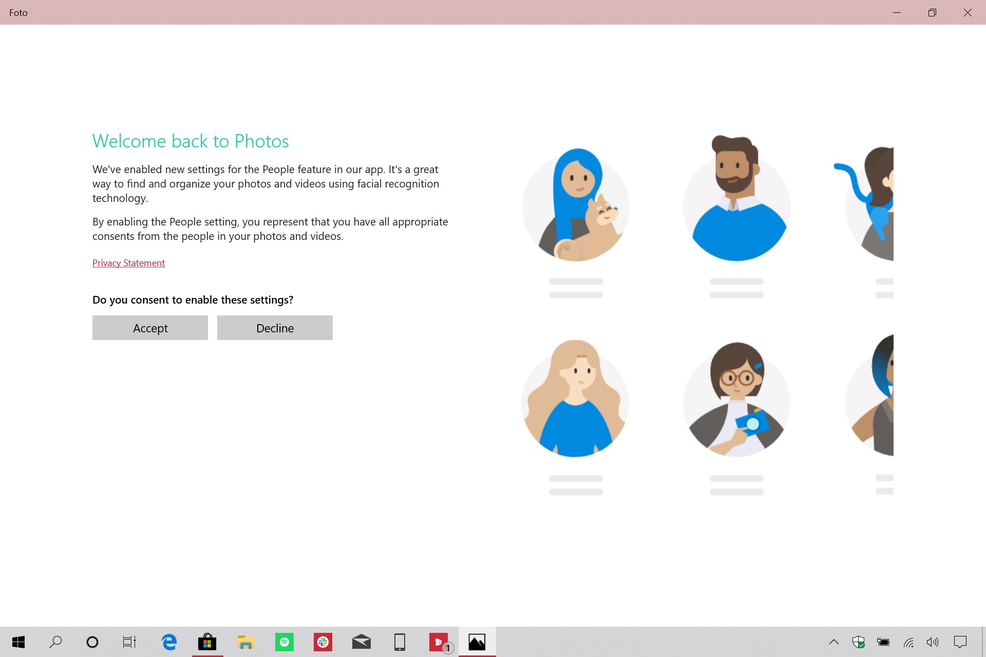 Microsoft Foto nuovo tag volti