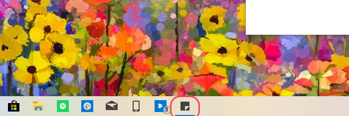 Sticky Notes Windows 10 icona tema chiaro