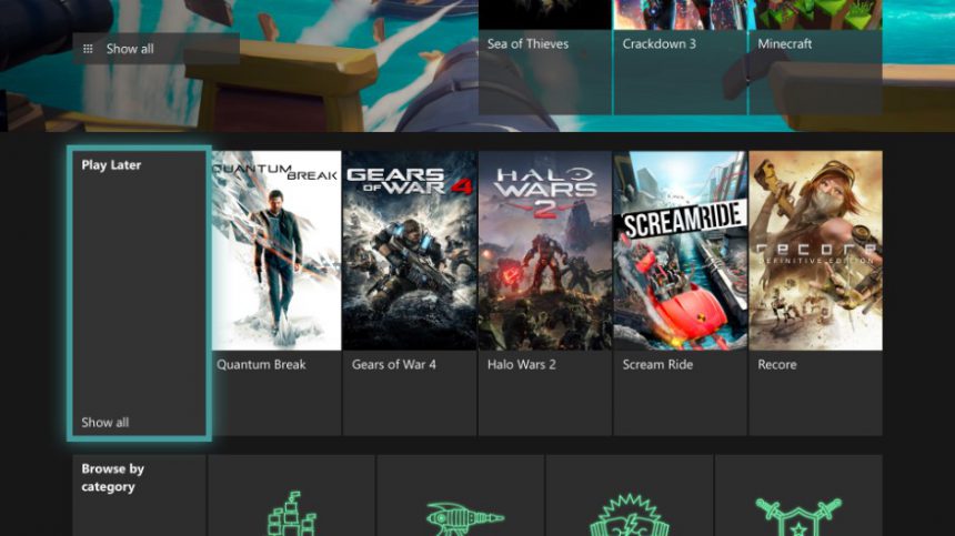 Xbox One Windows 10 1905 play later