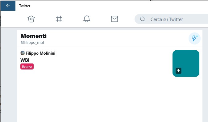 Crea momenti PWA Twitter su Windows 10