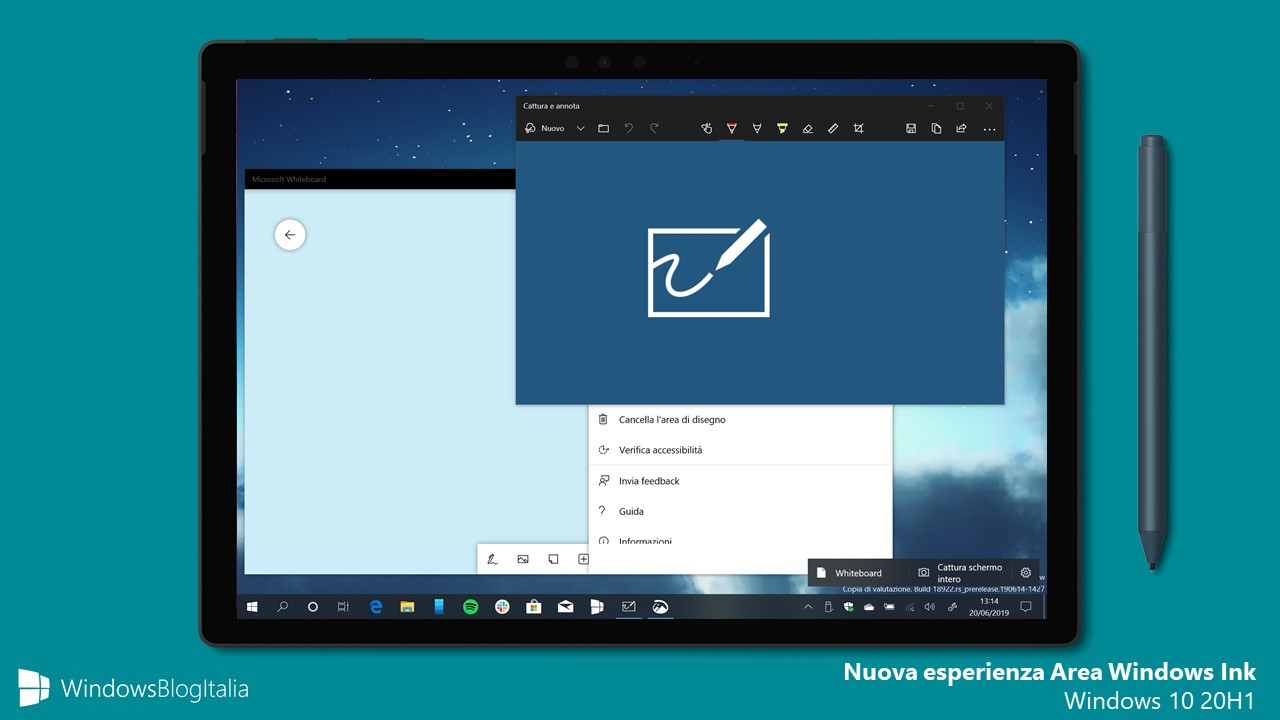 Rinnovata Area Windows Ink in Windows 10 20H1