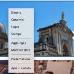 Microsoft Foto menu contestuale con Fluent Design