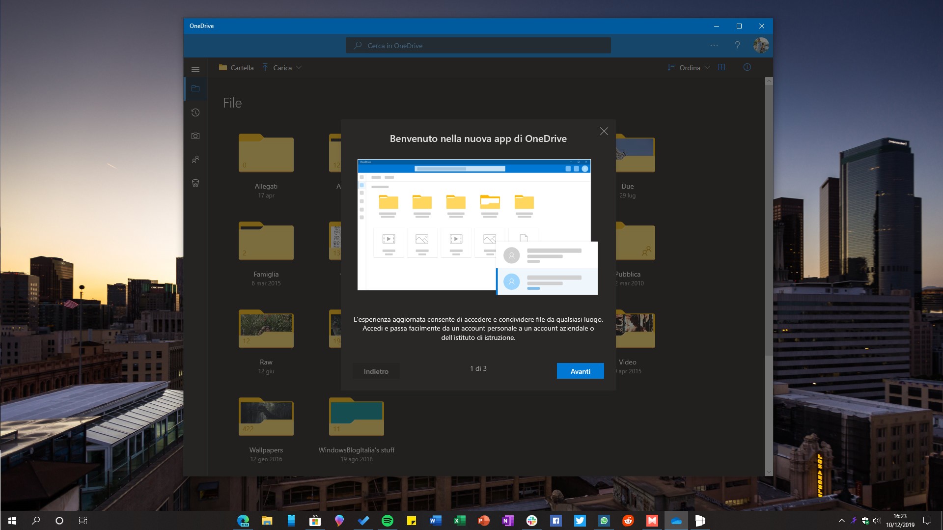 Nuova applicazione OneDrive per Windows 10