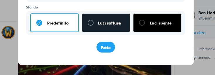 PWA Twitter su Windows 10 nuove opzioni sfondo